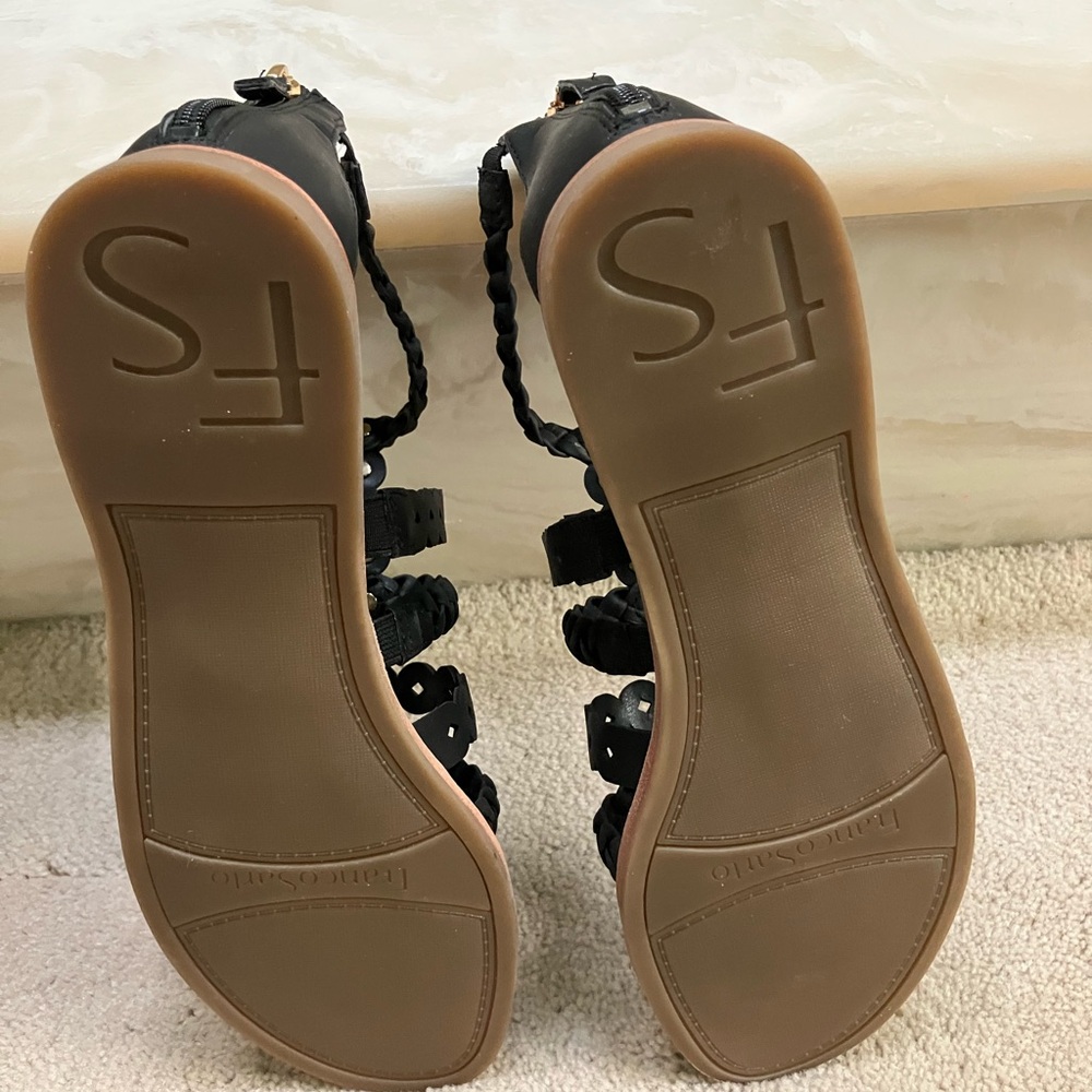 Franco Sarto Black Strappy Sandals